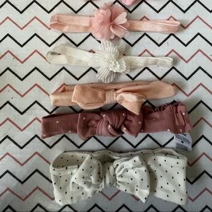 Baby girl mix n match bow and flower headbands (New)